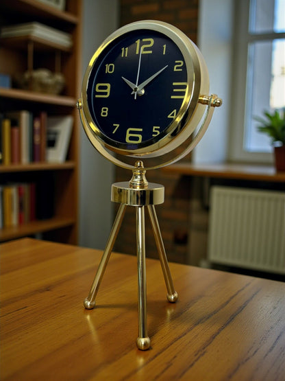 Zentime Gold Lüks Üç Ayaklı Masa Saati