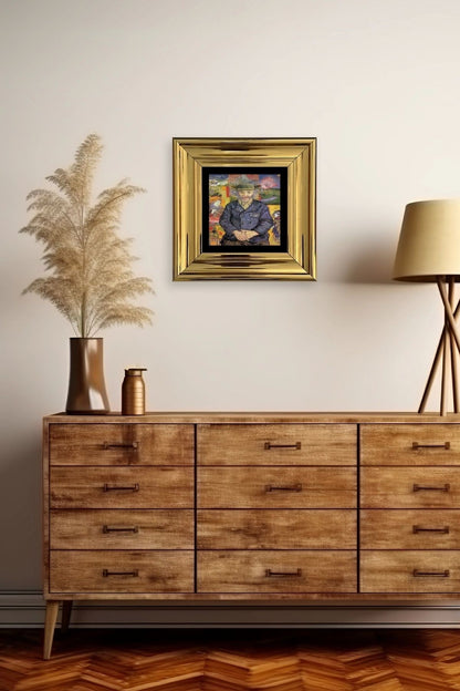 Van Gogh Çerçeveli Taş Tablo 20 cm