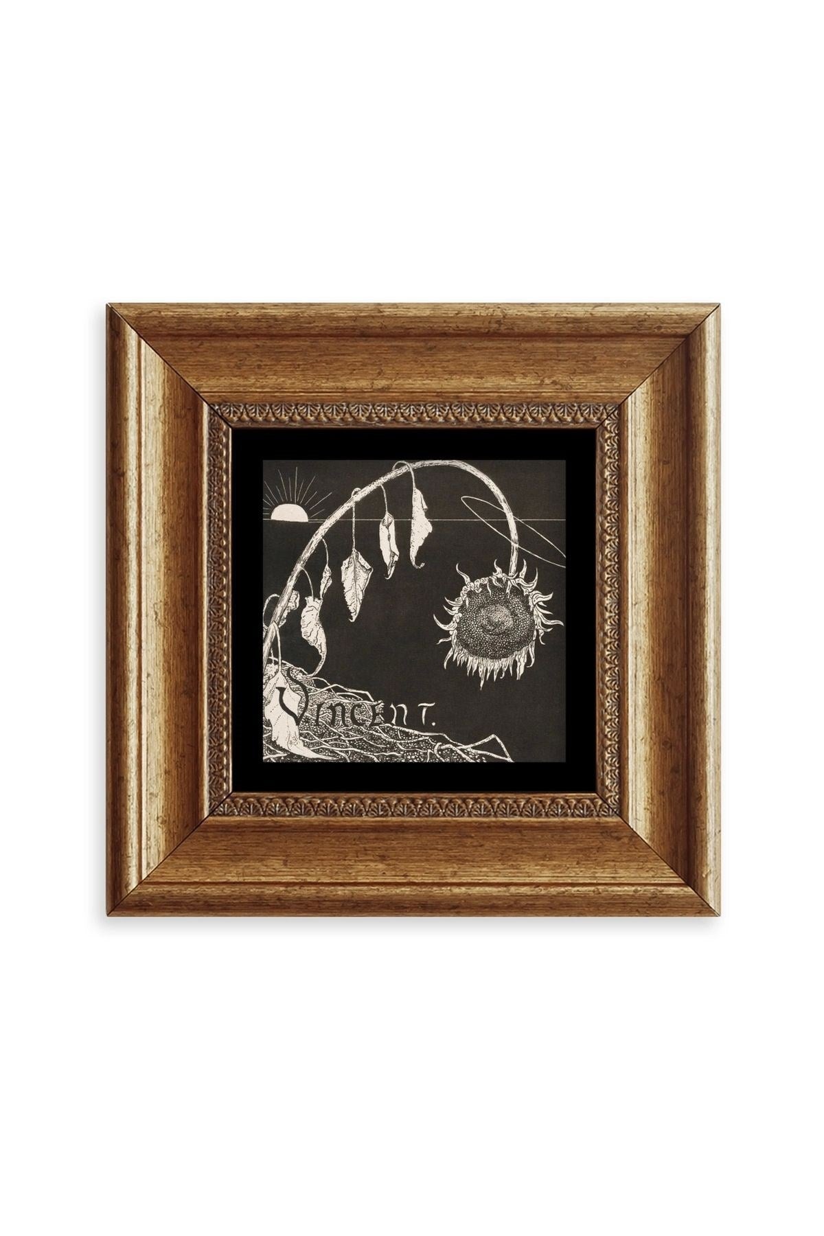 Van Gogh Çerçeveli Taş Tablo 20 cm