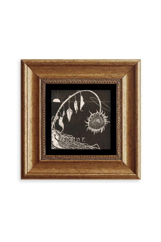 Van Gogh Çerçeveli Taş Tablo 20 cm