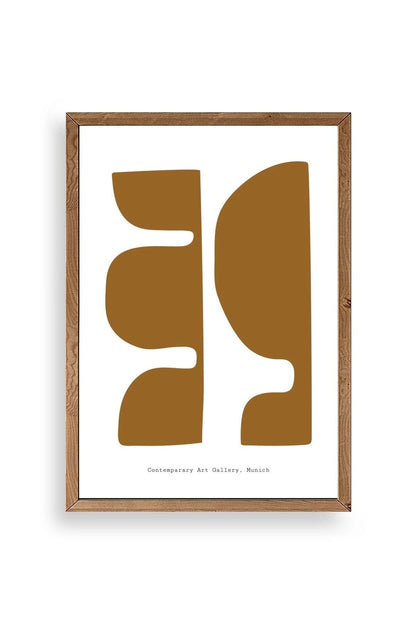 Soyut Ahşap Çerçeveli Tablo 30 x 42