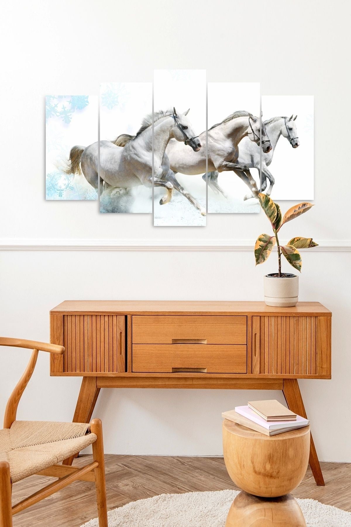 Atlar 5 Parçalı Mdf Tablo 60 x 100