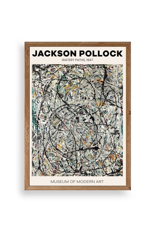 Jackson Polloc Ahşap Çerçeveli Tablo 17 x 23