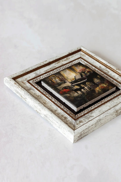 Piyano Çerçeveli Taş Tablo , Çerçeveli Taş Duvar Dekoru-enkcrcvtbl-00164 20 cm