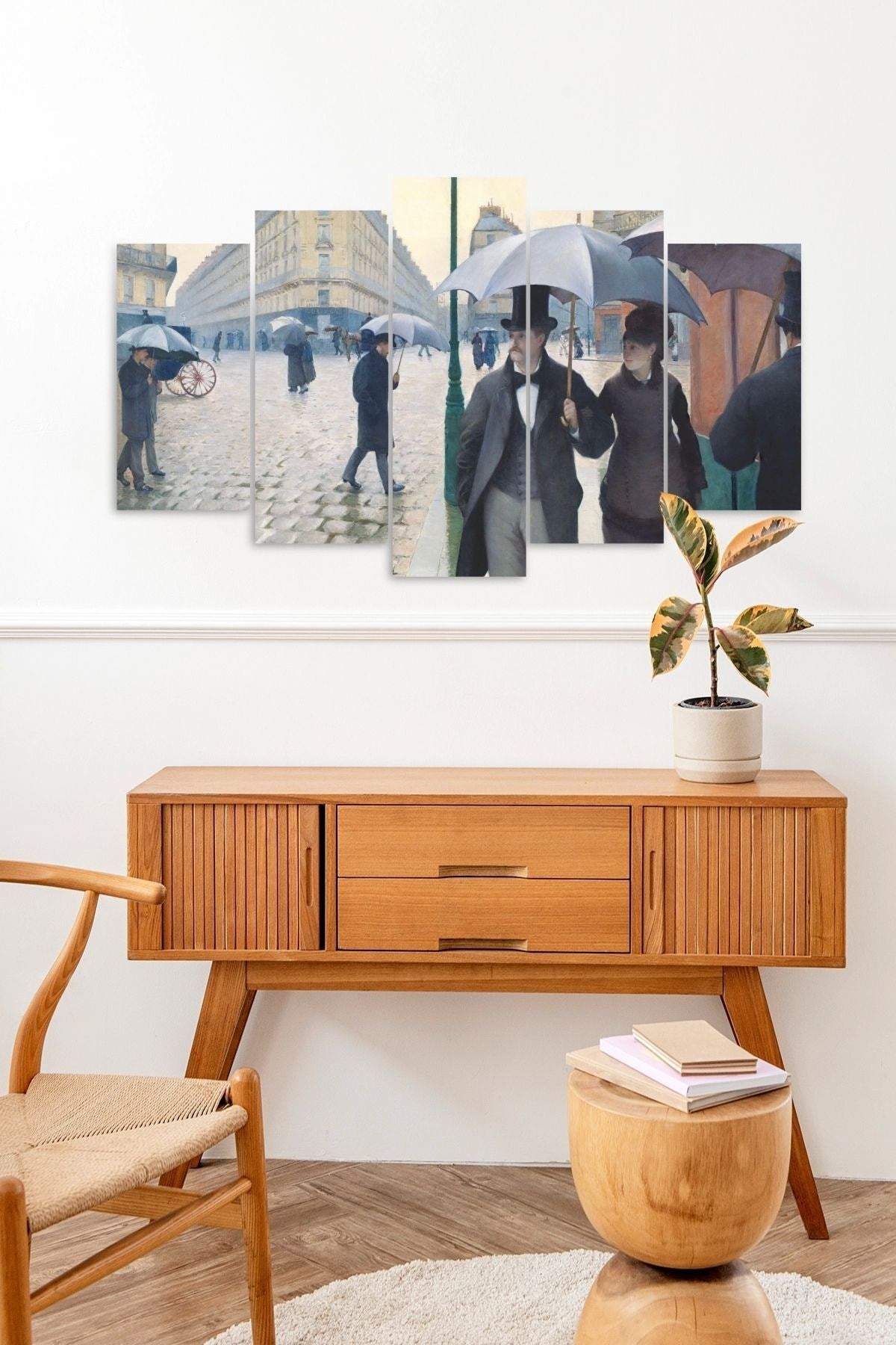 Yağmur Şehir 5 Parçalı Mdf Tablo 60 x 100