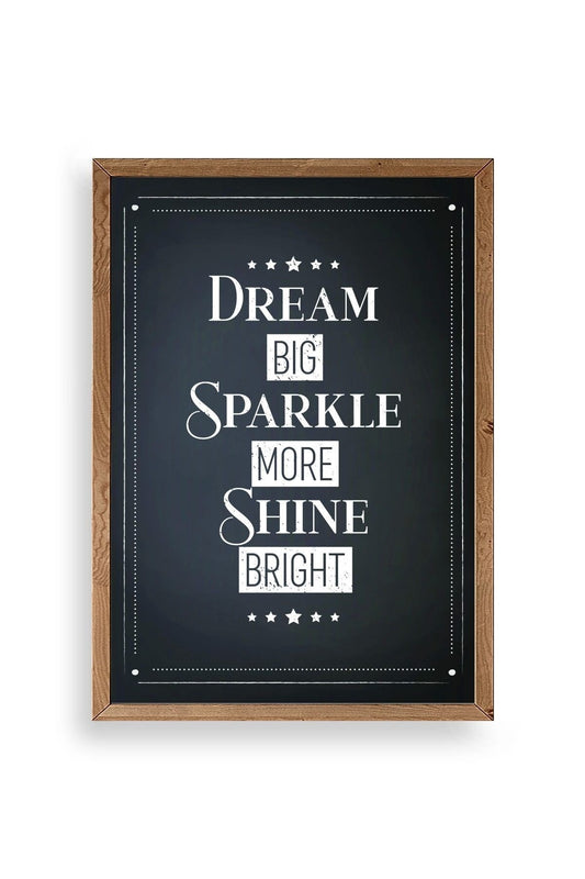 Motto Ahşap Çerçeveli Tablo 17 x 23