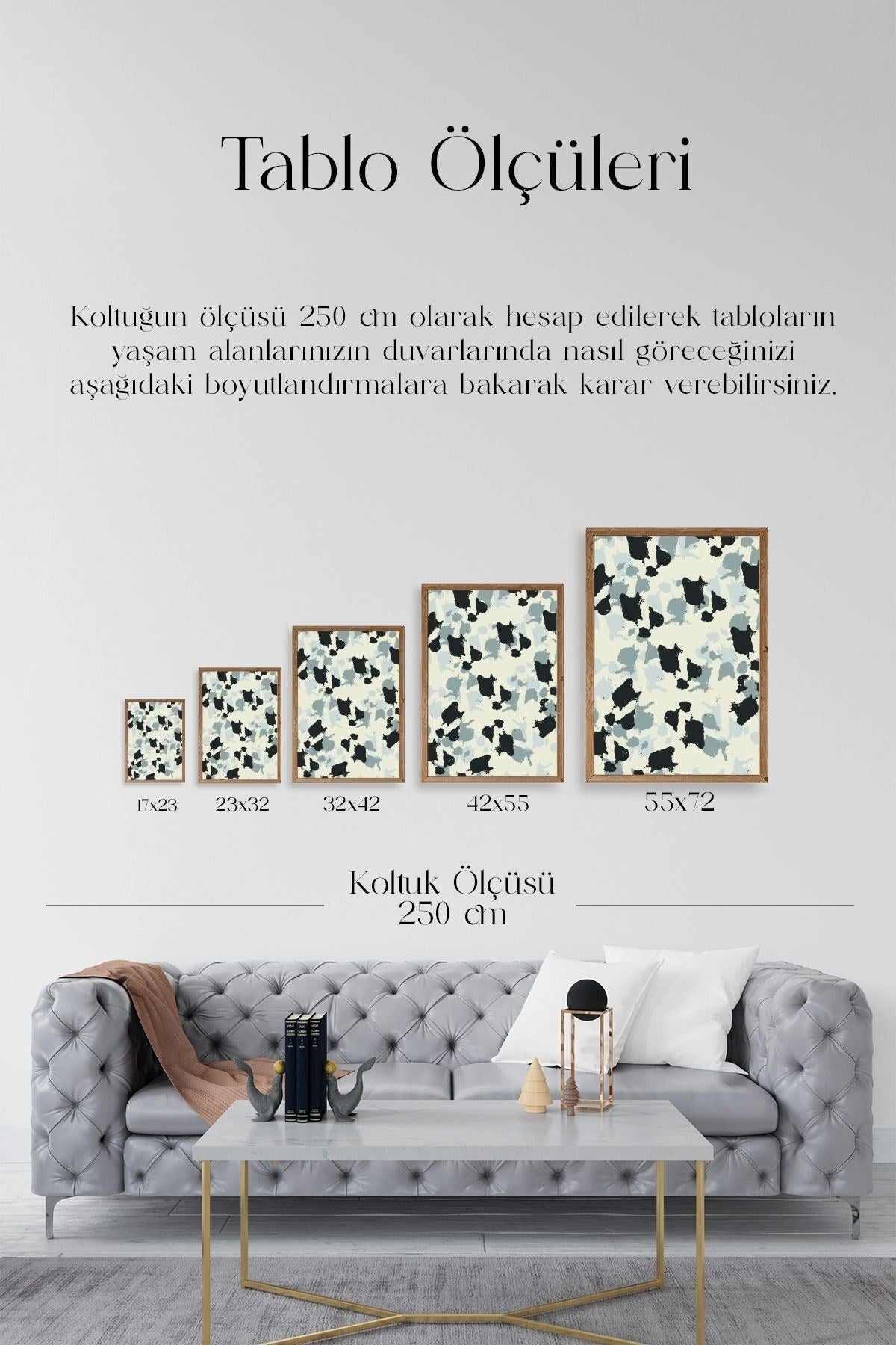 Desen Ahşap Çerçeveli Tablo 50 x 70
