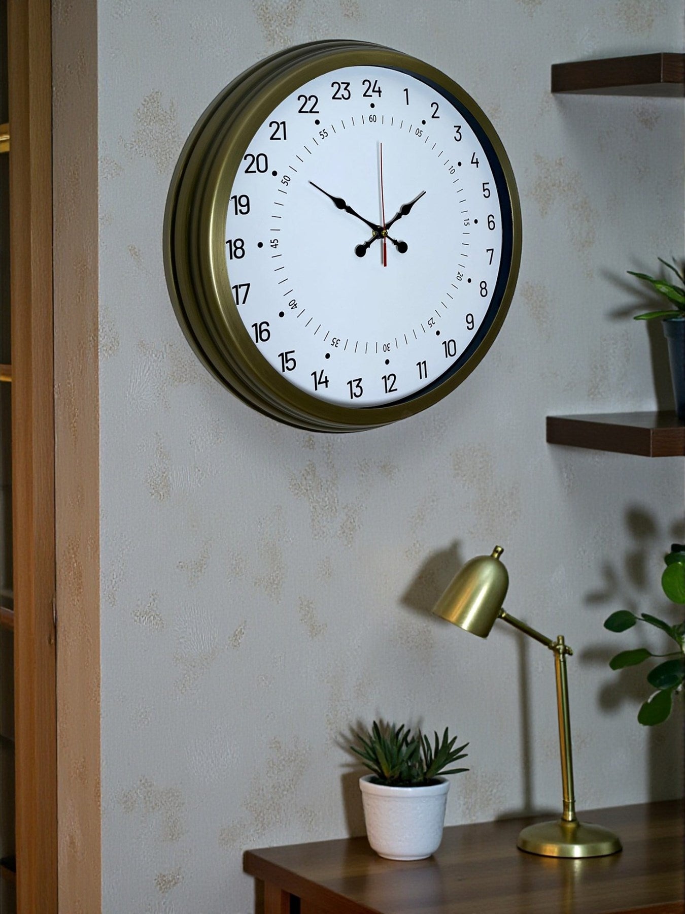 Zentime 40 Cm Eskitme Metal 24 Saat Göstergeli Özel Tasarım Duvar Saati