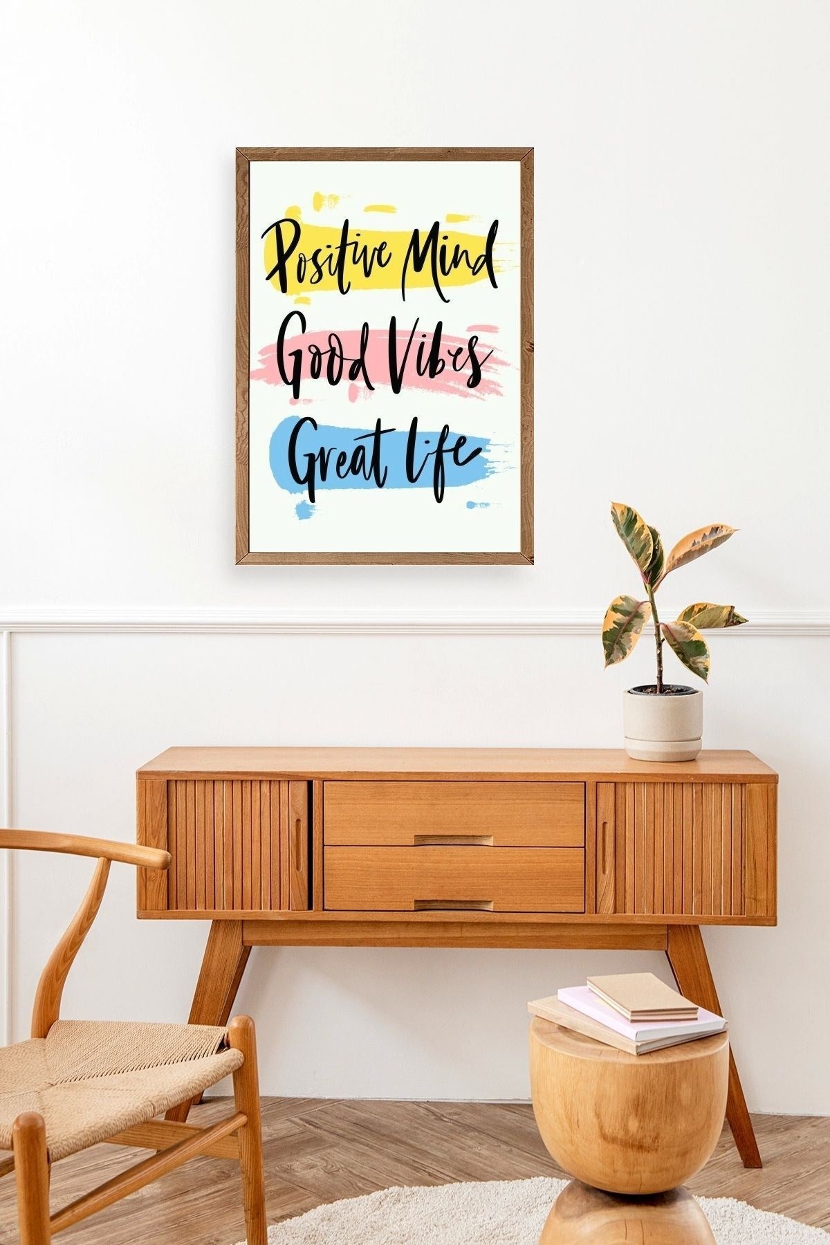 Motto Ahşap Çerçeveli Tablo 17 x 23