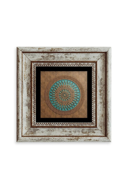 Motif Çerçeveli Taş Tablo 20 cm