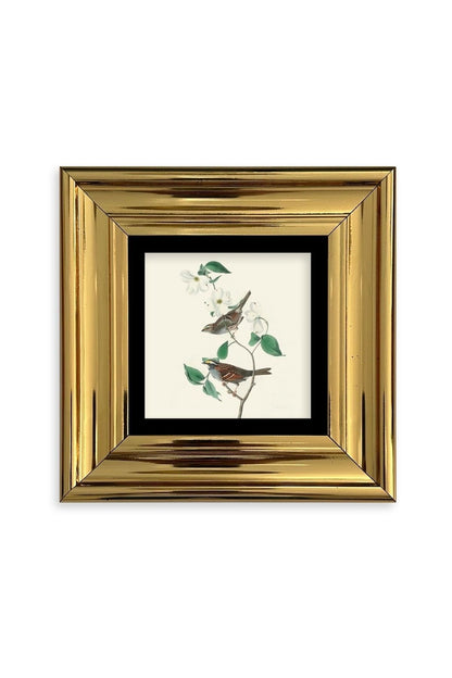 Kuşlar ve Ağaç Çerçeveli Taş Tablo 20 cm