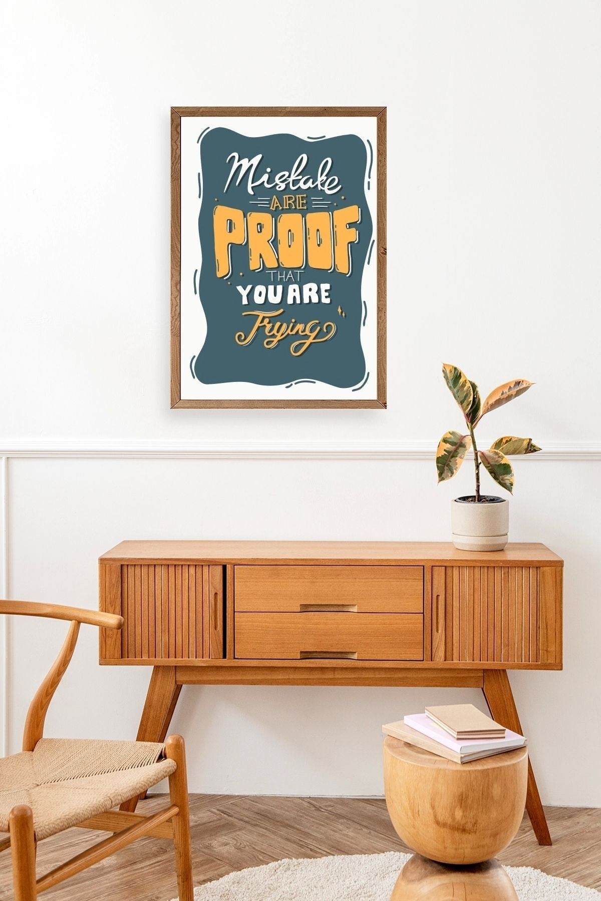 Motto Ahşap Çerçeveli Tablo 50 x 70