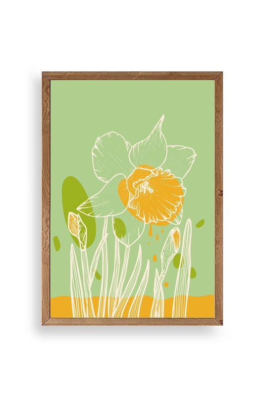 Çiçek Ahşap Çerçeveli Tablo 50 x 70