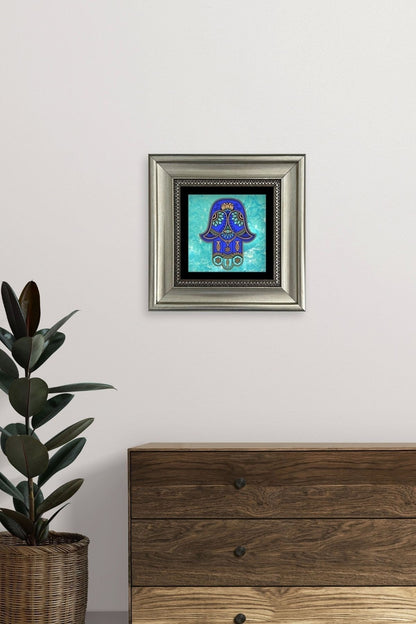 Fatma Ana Eli Çerçeveli Taş Tablo 20 cm