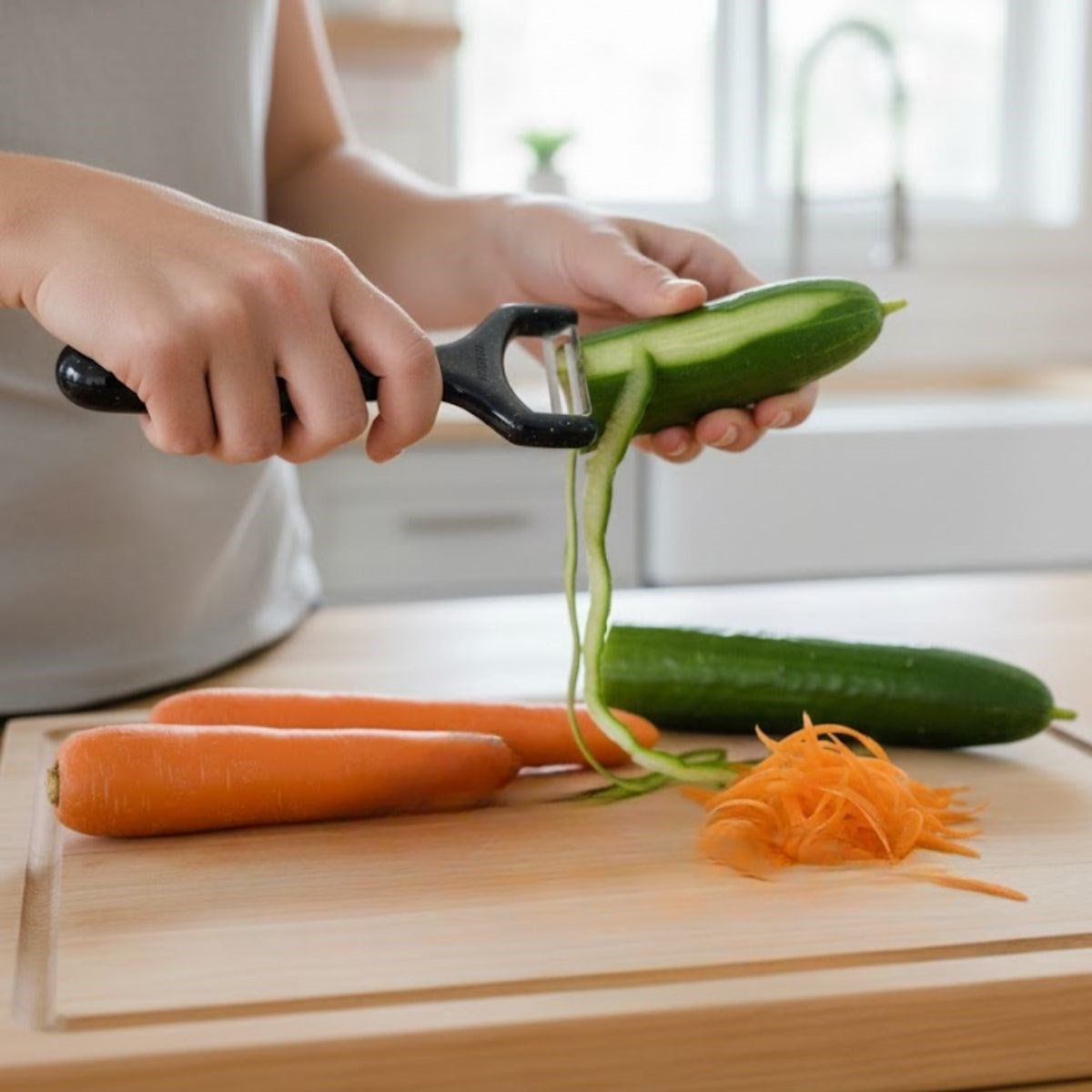 BUFFER® Solingen Çelik Küçük Boy Meyve Sebze Soyacak – Keskin Paslanmaz Soyucu Aparat