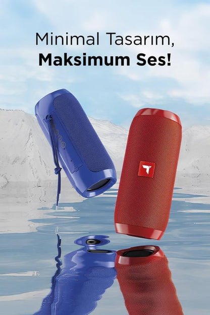 Torima D47 Siyah Bluetooth Hoparlör Kablosuz Taşınabilir Ses Bombası TWS, USB, TF Kart, 1200 mah