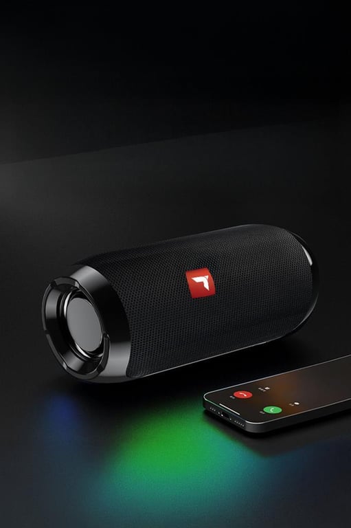 Torima D47 Siyah Bluetooth Hoparlör Kablosuz Taşınabilir Ses Bombası TWS, USB, TF Kart, 1200 mah