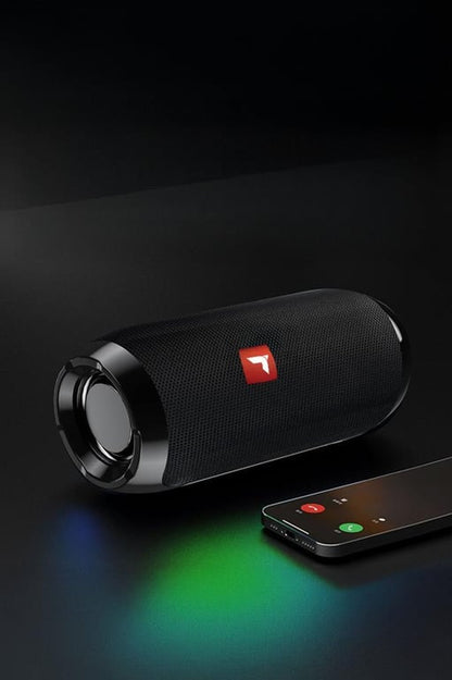 Torima D47 Siyah Bluetooth Hoparlör Kablosuz Taşınabilir Ses Bombası TWS, USB, TF Kart, 1200 mah