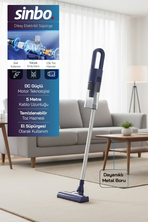 Dikey Elektrikli Süpürge